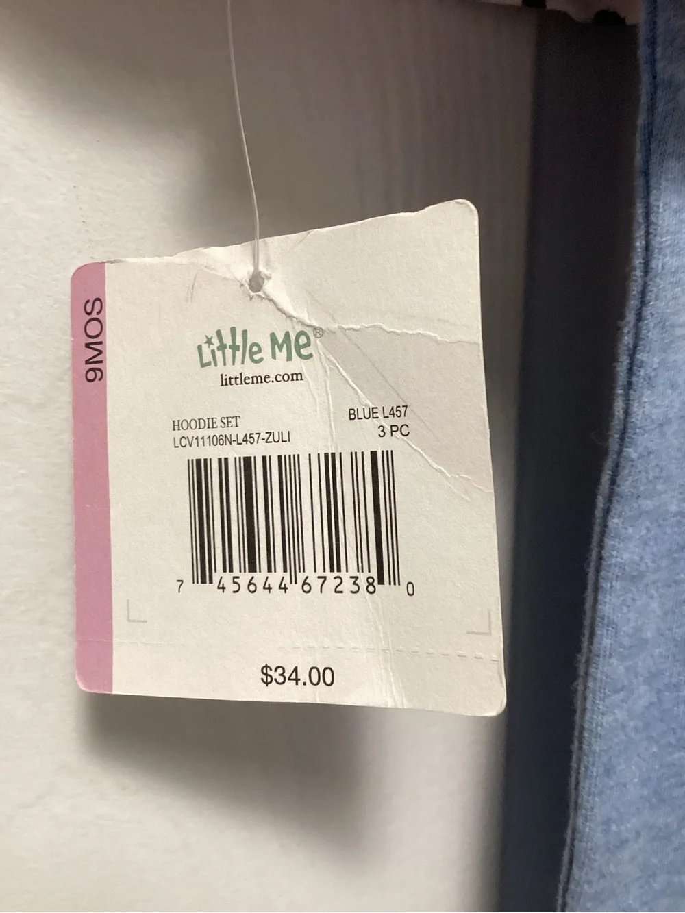 Little Girls Two-Piece Hooded Leopard Cotton Set, by Little Me, Sz 9 months, NWT